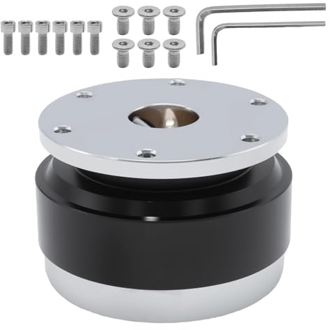 JUUDDENPARTS Quick-release Steering Wheel, Aluminum Alloy Adapter, Suitable for 6-Hole Steering Wheel Modifications and Racing Enthusiasts