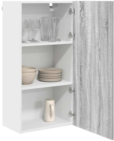 vidaXL Hängeschrank Grau Sonoma und Weiß 50 x 31 x 100 cm
