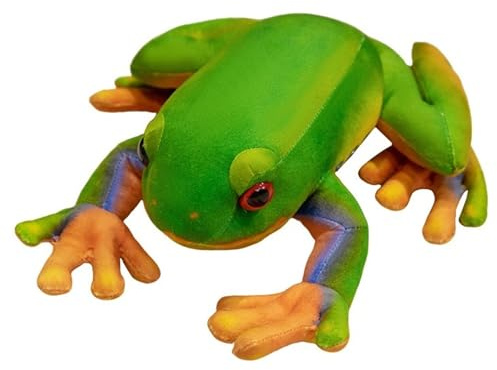 KUKUShining Frosch Kuscheltier, Kuschelige Stofftiere Weiche Plüsch Kissen Lebensechte Frösche Plüschtier Spielzeug Geschenke Für Die Geburtstagsfeier(28cm/11.02in)