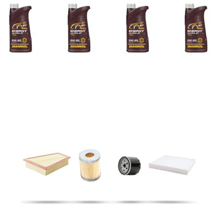 Kit tagliando 4 FILTRI e 4L OLIO M compatibile con Ford Fiesta VI 1.4 16v Gpl/LPG 71kw dal 2009
