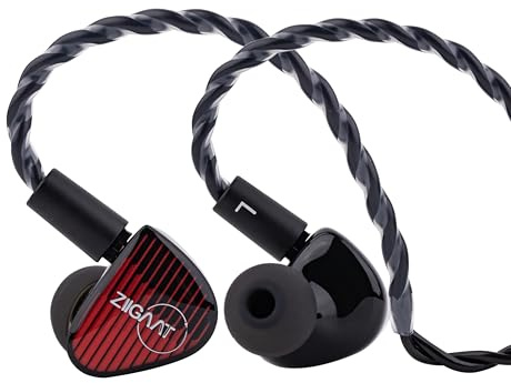 Linsoul ZiiGaat x Vivir Digital: RUMBA 10mm Graphene DD Driver IEM Earphones, HiFi Wired Earbuds with Powerful Sub Bass, Detachable 2-Pin Cable for Audiophile, Gaming, Music & Stage (With Mic)