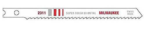 Milwaukee 48-42-2311 4 Jig Saw Bi-Metal Blade with 10 Teeth Per Inch (5 Pack), Bi-Metal