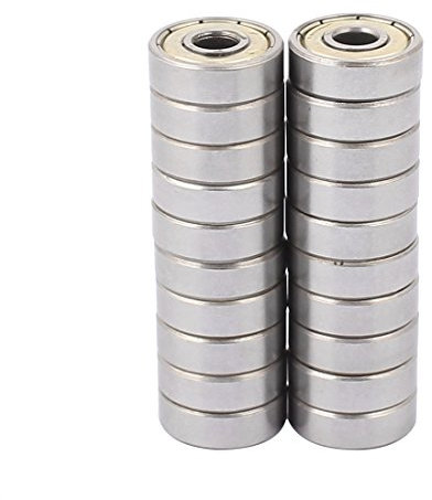 sourcing map 20 Stück 626ZZ Kugellager 6x19x6mm Rillenkugellager Miniaturkugellager Metall Tiefe Rillen versiegelt geschirmte
