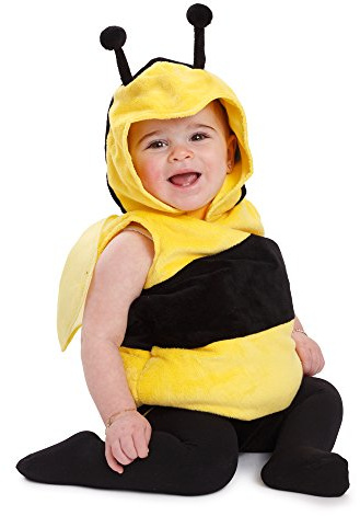 Dress Up America Costume d'abeille – Costume de bourdon pelucheux pour bébé – Tenue d'Halloween pour les tout-petits