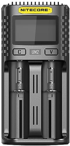 Dermacol DC UM2 Nitecore Chargeur Universel UMS2 1500mA USB Adulte Unisexe, Noir, L: 152 x l: 73 x H:40