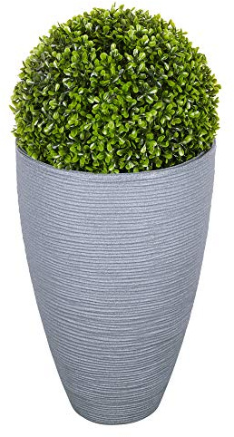 URBNLIVING Plastic Plant Pots with Boxwood Buxus Balls for Home & Office Decor - No Maintenance