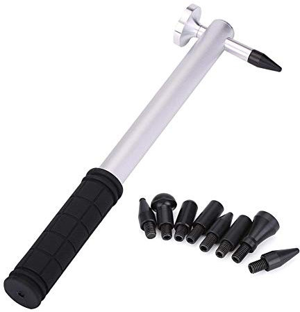 Akozon car bodywork Work Hammer + dent Hammer, Body paintless Repair Aluminium Alloy Knockdown tap Down with 8 Heads