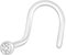 PIERCINGLINE PMFK Piercing de nez spirale avec cristal | Flexible | Piercing de nez | Choix de couleurs, PMFK