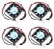 Rowiz Mini 25mm 12V Cooling Fan with 2 Terminal Interface High Speed DC Brushless Fan for DIY PCB/Notebook/Graphics Card/Raspberry Pi/Printer, Pack of 4