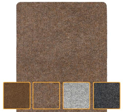 ANRO Teppich Fußmatte Schmutzfangmatte Fußabtreter Fußabstreifer Türvorleger Stribet Größe 40x120cm Carpet Dunkelbraun
