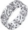 Bestyle Keltisch Trinität Knoten Ring Edelsthal Breiter Damenring zum Geburtstag Valentinstag Weihnachten Verlobungsring Antragsring Trauring Hochzeit Jahrestag Silber 65
