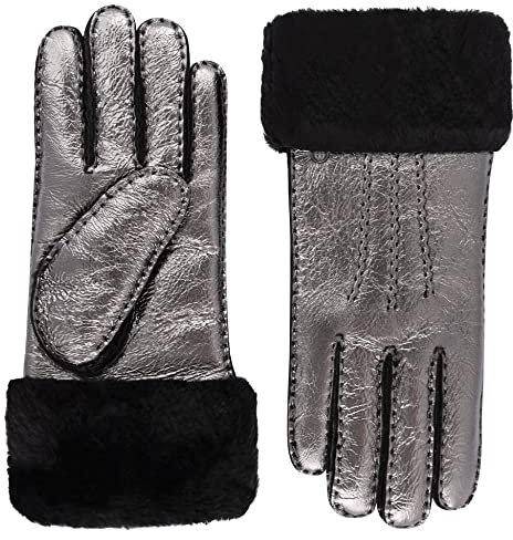 Roeckl Damen Alborg Lederhandschuhe, gunmetall, 6.5