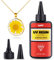 UV Harz 100g - Klar UV Harz Harte Solar Schnellhärtende UV Kleber für DIY Schmuckherstellung, Handwerk - Geruchsarmerz Blasenfreies UV Epoxidharz für Harz Formen, Schmuck, Anhänger, Gießen, Malen