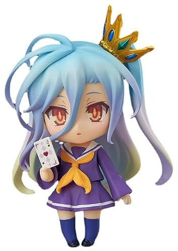 REOZIGN No Game No Life Figuren, Shiro/Sora Actionfigur, Statue, 10 cm, PVC, Figur, Cosplay, Modellfigur, Sammelfigur, Anime, Ornament, Geschenke (Shiro)