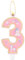 Happy Birthday Unicorn Birthday Candles,Birthday Cake Party Decorations,Cute Pink Unicorn Birthday Candles Number 3 for Theme Birthday Party