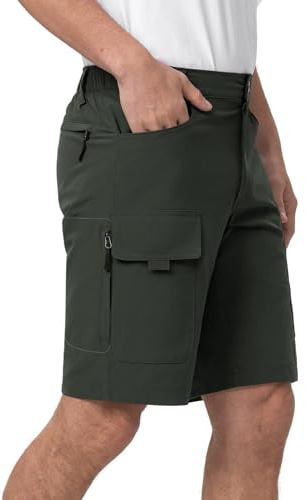 Moosehill Cargo Shorts Herren Wanderhose: Atmungsaktiv | Leicht,Schnelltrocknend,6-Taschen,4-Wege-Stretch,Wasserabweisend,Elastischer Bund,Für Wandern und Bergtouren