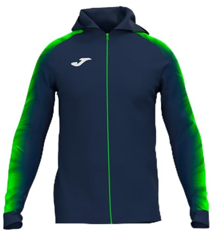 Joma - Damen-Sweatshirt - Elite XI - Kapuze, Marineblau/Neongrün, 42