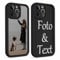 Xylota Personalisierte Handyhülle für iPhone 12 Pro 6,1'', Personalisiert Hülle mit Selbst Gestalten Eigenem Bild Text Foto Schutzhülle, Individuelle Design Silikon Case für iPhone 12 Pro,Schwarz