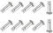 M METERXITY 10-Pack Single Hole Clevis Pins, M5 x 16mm 304 Stainless Steel Flat Head Clevis Pins for Mechanical Linkage/Fixed Parts/Ship Rigging, Link Hinge Pin Reusable
