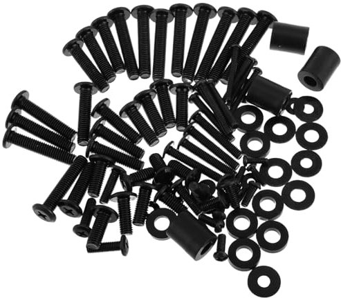 Uonlytech Tv Mounting Screws Kit 88pcs Black Heavy Duty Wall Mount Bolts for Monitor Mount Tv Bracket and Universal Installation Hardware for Home and Room