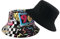 BelleVive Bucket Hat Retro 80er 90er Stil Modischer Fischerhut Unisex Wendbarer Fischerhut Doppelseitiger Sonnenhut Packbare Sonnenkappe Rave-Party-Outfit-Accessoires für Damen, Stil 3