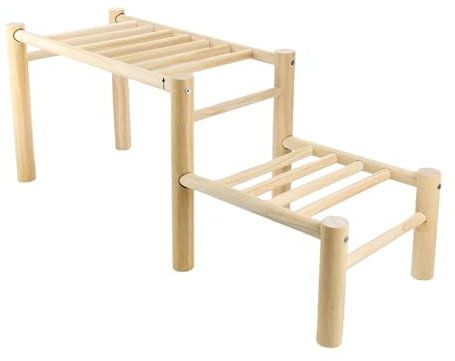JISADER Chicken Perch for Indoor Chicken Coop, Ladder, Wooden for Outdoor Poultry Farming