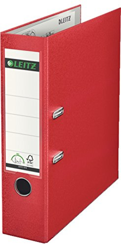 Leitz Qualitäts-Ordner Plastik-Cover 180°A4 (breit, 1 Stück/rot)