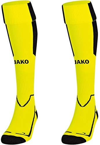 JAKO Unisex Stutzenstrumpf Lazio, Neongelb/Schwarz, 39-42