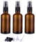 hmaimas Lot de 3 flacons de pulvérisation en verre ambré pour huiles essentielles, petite bouteille vide, pulvérisation fine brume
