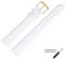 MARBURGER Uhrenarmband 14mm Leder Weiss Gold Kroko Prägung Mit Naht - Montage Set 6811420000220