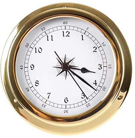 WBMKH Orologio in Ottone Stazione meteorologica Barometro Temperatura Igrometro Orologio e Orologio TID 145mm