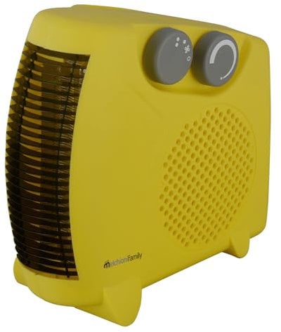 Melchioni Family HOTTY PLUS, Termoventilatore a 3 velocità, 2 regolazioni aria calda, 1regolazione aria fredda, Termostato regolabile, Autospegnimento, Protezione contro il surriscaldamento, 2000W