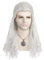 Geralt Z Rivii Perücke Lange Wasserwelle Silber Weiß Synthetische Cosplay Perücke Halloween Kostüm Perücke Mit Zubehör Für Männer AG-997