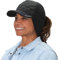 TrailHeads Winter Pony Cap Damen - Baseball Cap mit Ausklappbaren Ohrenwärmern - Gesteppt (schwarz)