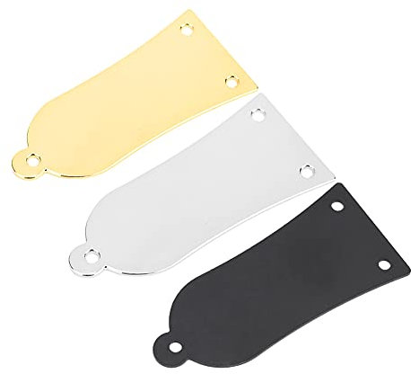 3 Trous Truss Rod Cover Iron Bell Style Truss Rod Cover pour Guitare électrique Basse(or)