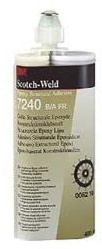 3M 7240 B/A Scotch-Weld Adhesive Epoxy Cartridge, 400 ml Volume, Black