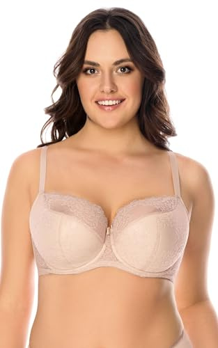 Vivisence Reggiseno Semi Imbottito in Pizzo Floreale 1045