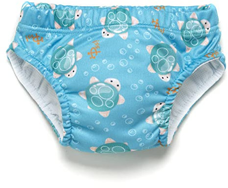 Pss! - Baby Swim Diaper - Modell Little Turtles - Für Babys von 3 bis 8 kg - S - Unisex - Mehrfarbiges Design - Saugfähig und wiederverwendbar - Wasserdicht und bequem - 1 Stück