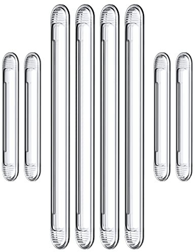 Clear Cabinet Door Bumpers, xuenair Cabinet Bumpers Clear Wall Protector,Cabinet Door Bumpers for Kitchen Cabinets, Car Doors, Furniture, Toilet Lids etc(4 Long 4 Short,8 PCS)