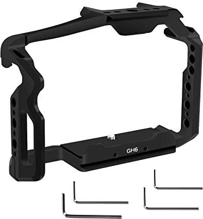 GH6 Camera Cage, SUNLYTOUR GH6 Camera Case Quick Release Camera Cage Compatible with Panasonic GH6