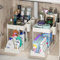 Under Sink Storage - Bnimtm 2 Pack White Under Sink Storage Kitchen Organiser - Sliding Drawer Pull Out Under Sink Organiser Hooks Cup Kitchen Bathroom (BTM-USS-P2W)