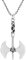 AeraVida Modern Viking Battle Axe Sterling Silver Pendant Necklace | Classic Sterling Silver Necklace for Women | Vintage Long Necklaces for Women | Necklace Women Jewelry