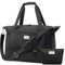 ETRONIK Reisetasche für Frauen, Gym Duffel Bag mit USB-Ladeanschluss, Weekender Overnight Bag mit Nassfach und Schuhfach für Frauen Travel Gym täglichen Gebrauch (Schwarz)