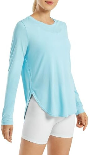 G4Free Camiseta Deportiva para Mujer UPF 50+ Protección UV Manga Larga Secado Rápido para Movimiento En el Agua Correr Senderismo