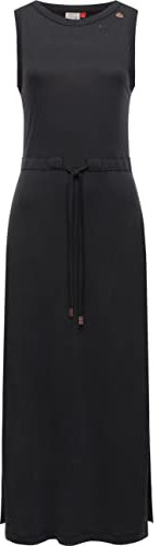 Ragwear Damen Kleid Sommerkleid langes Maxikleid Giggi Black Gr. S