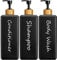 GMISUN Shampoo and Conditioner Dispenser, Refillable Black Refillable Shampoo and Conditioner Bottles with Bamboo Pump, Modern Bathroom Shower Bottles Set for Shampoo Conditioner Body Wash, 3 Pack