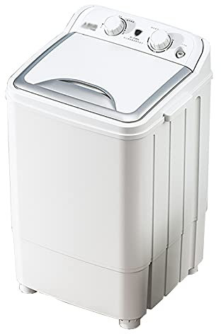 Lavadoras 2021 Upgrade UV Blue Light Antibacterial Small Machine, Portable 220V Camping Machine con Spin Dryer, 7.5KG Gran Capacidad, para caravanas al Aire Libre Apartamentos y Tra, White
