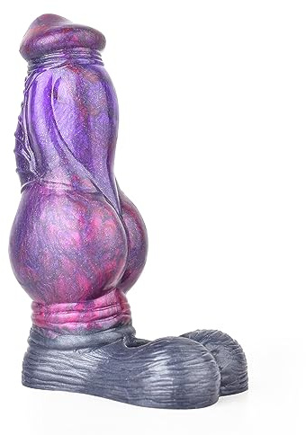 Lmgoc Flüssiges Silikon Penis Sleeve Realistischer Monster Wolf Penishülle mit Hodenring Penismanschetten Penis Extender Penis Sleeve zür Verzögerung Ejakulation Sexspielzeug für Männer