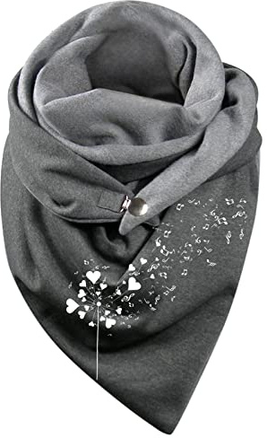 Damen Dreieckschal Frauen Schal Mit Knöpfen Elegant Klassischer Persönlichkeit Geometrische Herbstschal Kaschmir-Schal mit Button Herbst Valentinstag Ein Weicher Schal als Geschenk