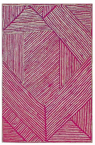 CASAVANI Kelim-Teppich, 3,35 m, quadratisch, Jute, handgeflochten, rosa und beige, Sisal-Jute, dick, 0,48 cm, geometrisch, flach gewebt, für drinnen und draußen, für Wohnzimmer, Schlafzimmer